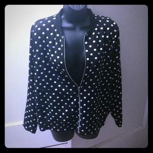 Polkadot Bomber Jacket Elle size Large